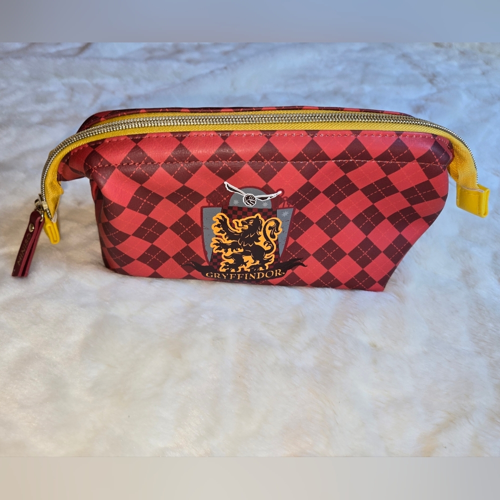 Gryffindor Red and Yellow Checkered Pouch